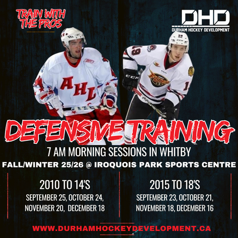 Fall/WIINTER 2025/26 Defensive Training Morning Sessions for 2015 to 2018 Birth Years