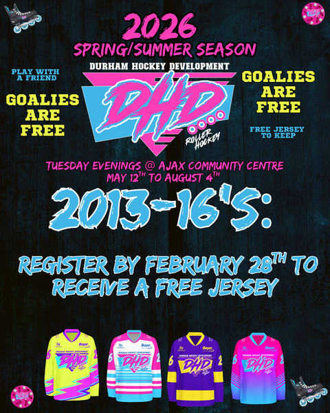 DHD Roller Hockey Spring/Summer 2026 League for 2013 to 2016's