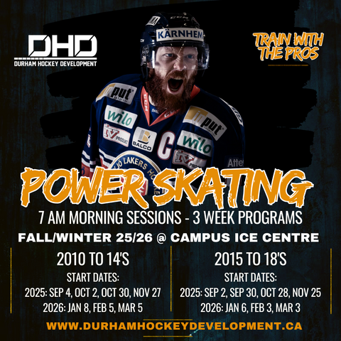 Fall/WIINTER 2025/26 Power Skating Program Morning Sessions for 2015 to 2018 Birth Years