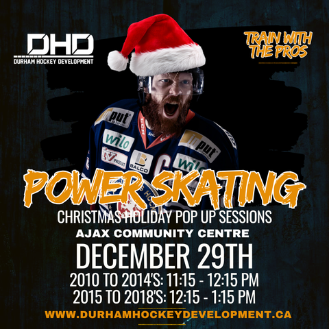 Christmas Holiday Power Skating Pop Up Sessions for 2015 to 2018 Birth Years