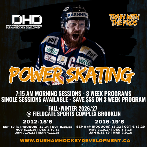 2026/27 Power Skating SINGLE Morning Sessions for 2016 to 2019 Birth Years